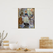 In Dining Room by Berthe Morisot ポスター (キッチン)