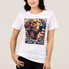 In Dogs We Trust T-Shirt – Funny Patriotic Dog Lov トライブレンドTシャツ