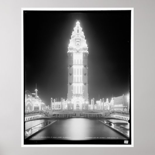 In Dreamland at night, Coney Island, N.Y. c1905 ポスター (正面)