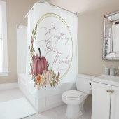 In Everything 与え pastelと金ゴールドのカボチャ シャワーカーテン (インサイチュ)