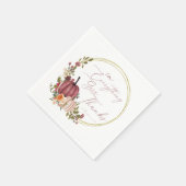 In Everything 与え pastelと金ゴールドのカボチャ スタンダードカクテルナプキン (角)