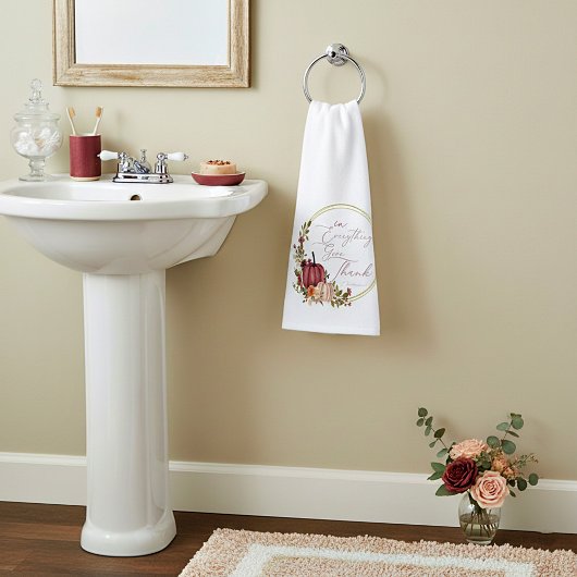 In Everything 与え pastelと金ゴールドのカボチャ ハンドタオル