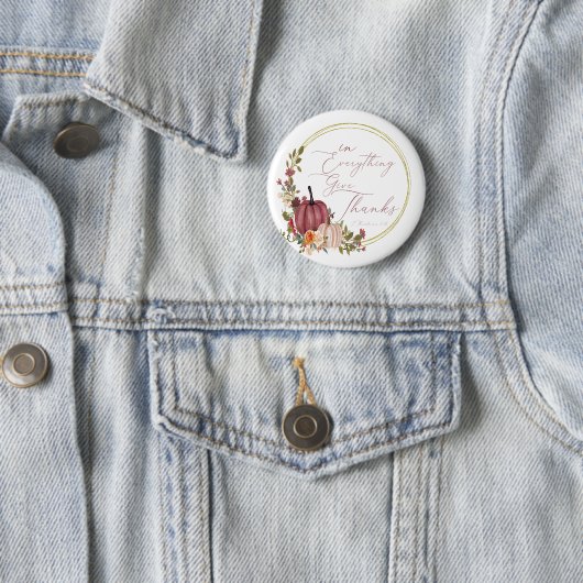 In Everything 与え pastelと金ゴールドのカボチャ 缶バッジ (インサイチュ)