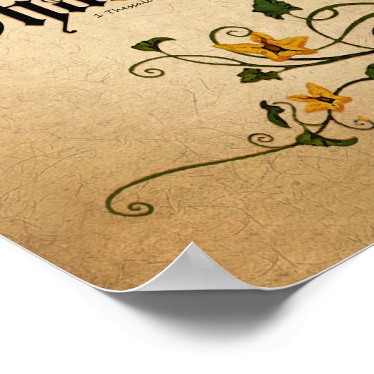 "In Everything Give Thanks"  Thanksgiving Pumpkin ポスター (角)