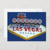 In Fabulous 結婚した Las Vegas Postages 案内ポストカード (正面/裏面)