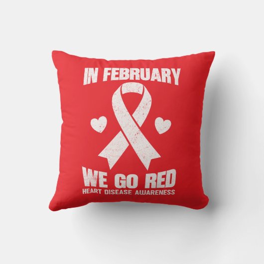 In February We Go Red for Heart Disease Awareness クッション (裏面)