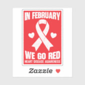 In February We Go Red for Heart Disease Awareness シール (シート)