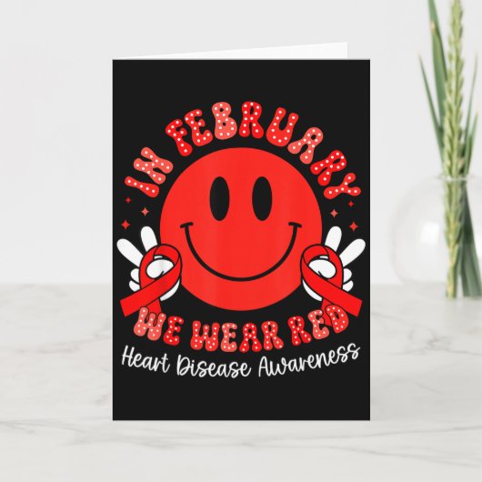 In February We Wear Red Chd Awareness Heart Diseas カード (正面)