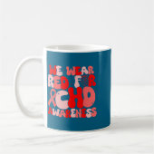 In February We Wear Red Chd Awareness Heart Diseas コーヒーマグカップ (左)