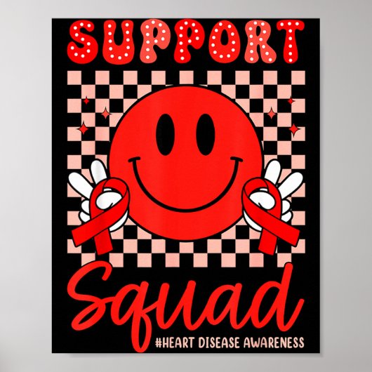 In February We Wear Red Chd Awareness Heart Diseas ポスター (正面)