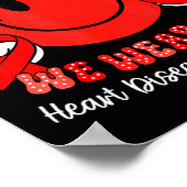 In February We Wear Red Chd Awareness Heart Diseas ポスター (角)