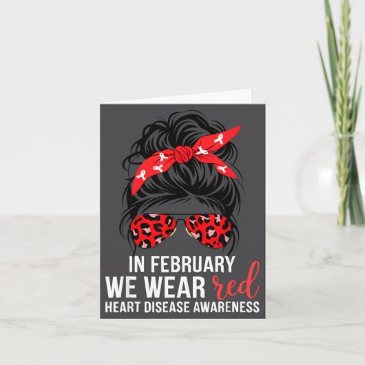 In February We Wear Red Chd Heart Disease Awarenes カード (正面)