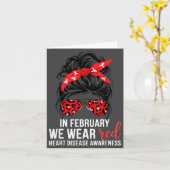 In February We Wear Red Chd Heart Disease Awarenes カード (黄色い花)
