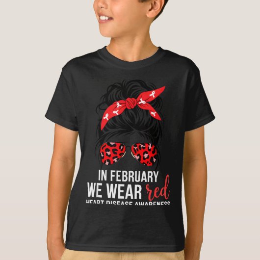 In February We Wear Red Chd Heart Disease Awarenes Tシャツ (正面)