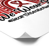 In February We Wear Red Heart Disease Awareness ポスター (角)