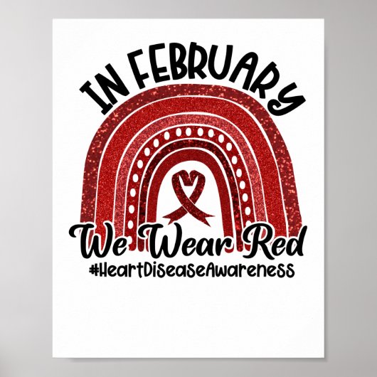 In February We Wear Red Heart Disease Awareness ポスター (正面)