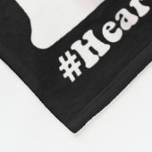 In February We Wear Red Heart Disease Awareness Wa フリースブランケット (角)