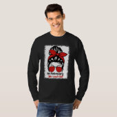 In February We Wear Red Messy Bun Heart Disease Aw Tシャツ (正面フル)