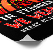 In February We Wear Red Rainbow Heart Disease Awar ポスター (角)