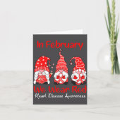 In February We Wear Red Three Gnomes Heart Disease カード (正面)