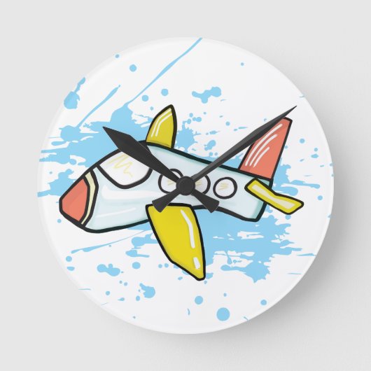 In Flight ラウンド壁時計 (正面)