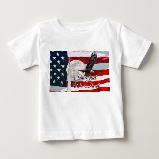 In God We Trust乳児Tシャツ ベビーTシャツ (正面)