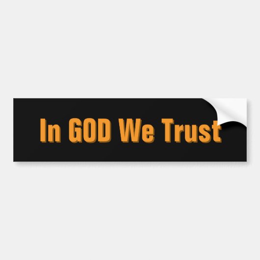 In GOD We Trust バンパーステッカー (正面)