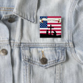 In God We Trust 祈's USA Flag Pinボタン 缶バッジ (インサイチュ)