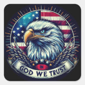 "In God We Trust Eagle" C スクエアシール (正面)