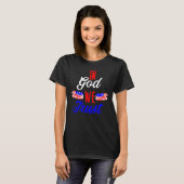 In God We Trust Patriotic Christian 4th of July US Tシャツ (正面フル)
