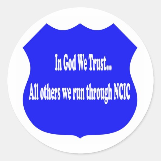 In God We Trust Sticker ラウンドシール (正面)