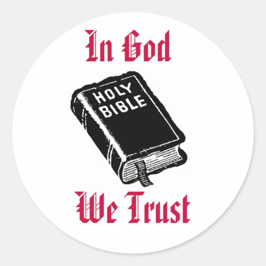 In God We Trust Sticker ラウンドシール (正面)