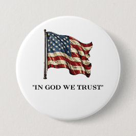In God We Trust USA 愛国 缶バッジ