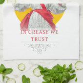 In Grease We Trust. Saint of the Kitchen  キッチンタオル (折り畳み)