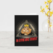 In Gym We Trust Funny Gym Tee Beak Bros Fitness De カード (黄色い花)