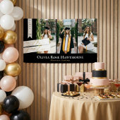 In Her Grad Era Elegant 3 Photo Graduation Party 横断幕