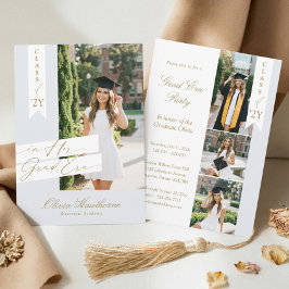 In Her Grad Era Elegant Photo Graduation Party 招待状