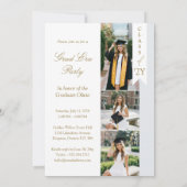 In Her Grad Era Elegant Photo Graduation Party 招待状 (裏面)