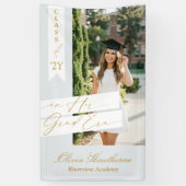 In Her Grad Era Elegant Photo Graduation Party 横断幕 (縦)
