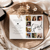 In Her Grad Era Photo Collage Graduation 招待状