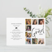 In Her Grad Era Photo Collage Graduation 招待状 (スタンド正面)