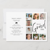 In His Grad Era Photo Collage Graduation 招待状 (正面)