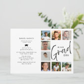 In His Grad Era Photo Collage Graduation 招待状 (スタンド正面)