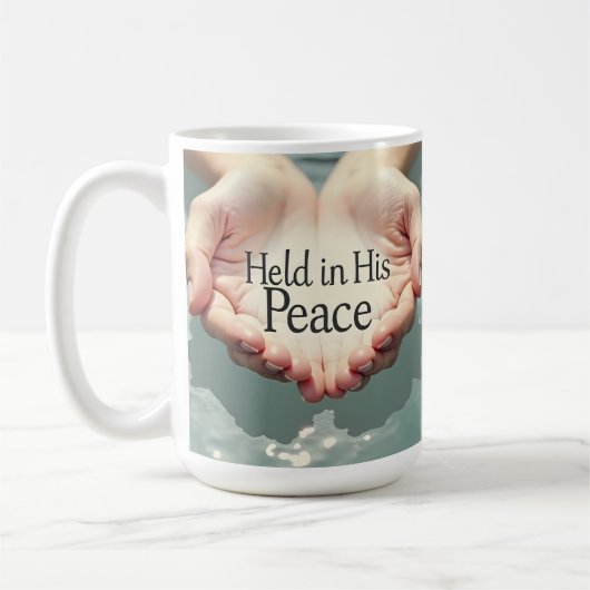 In His Peace Mug コーヒーマグカップ (左)