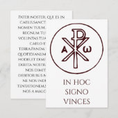 In Hoc Signo Vinces 聖なるカード | Pater Noster サンキューカード (正面/裏面)