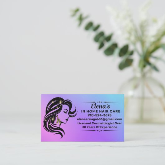 In home hair care 名刺 (スタンド正面)