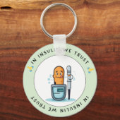 In Insulin We Trust – Funny Diabetes Keychain キーホルダー (裏面)