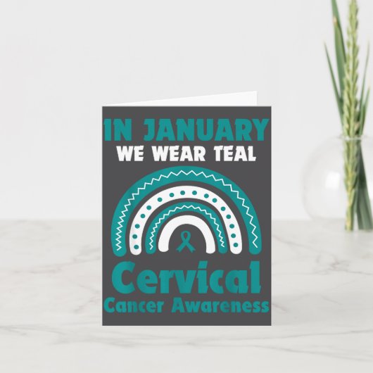 In January We Wear Teal Cervical Cancer Awareness  カード (正面)