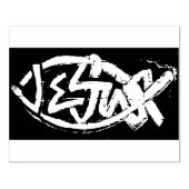 "In Jesus Name" 4" x 5"ゴム印 ラバースタンプ (インプリント)