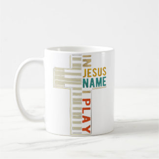 In Jesus' Name I Play Piano Christian Music 	 Gift コーヒーマグカップ